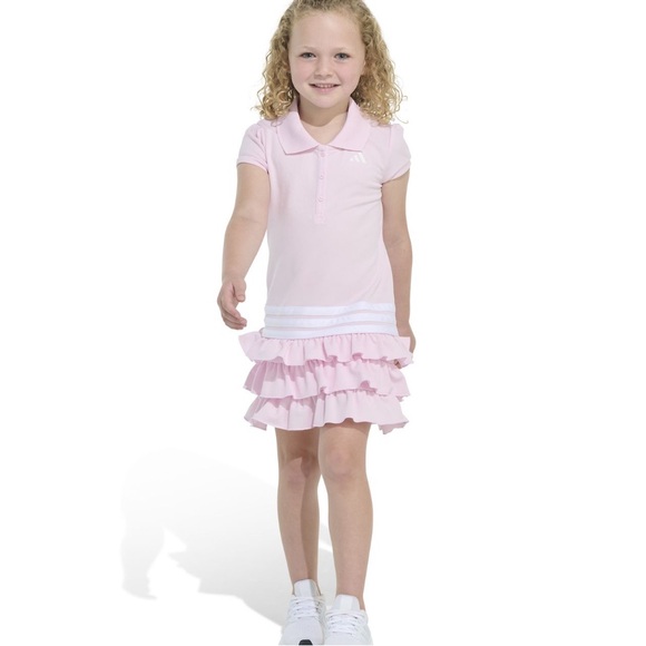Adidas Light Pink Ruffle Dress - Picture 1 of 4